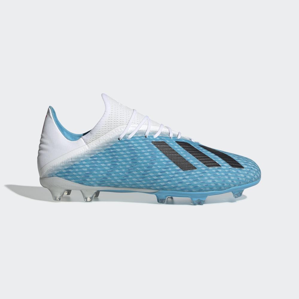 Ghete Fotbal Adidas X 19.2 Firm Ground Dama Romania - Albastri Deschis/Negrii/Roz F35387